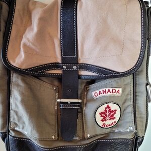 Canada Roots Canvas and Leather Bag